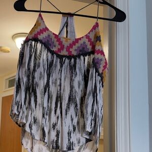 Rip Curl Multicolor Halter Top with Black and White Accents